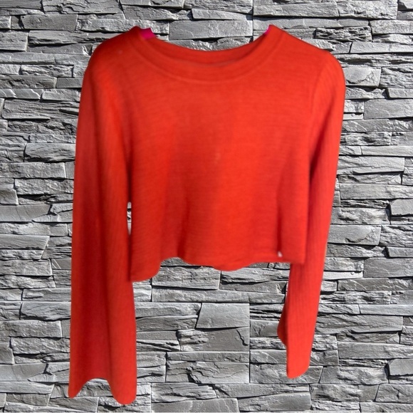 NEW Band Of Gypsies BEAUTIFUL ALIZE RUST LONG SLEEVE TOP w/Keyhole back Size L - Picture 3 of 7